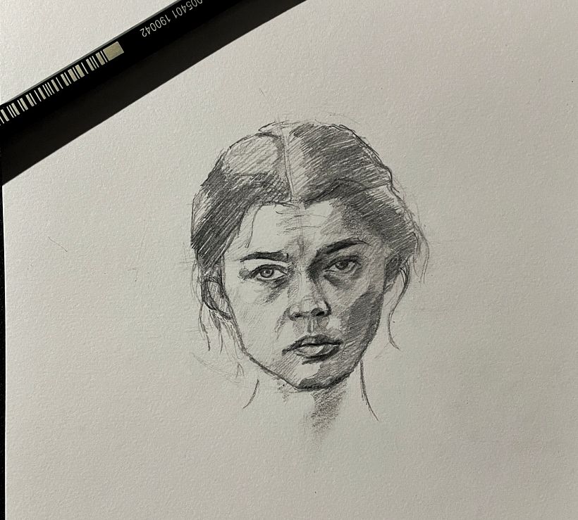 My project for course: Graphite Line Drawing for Portrait Sketchbooking 1