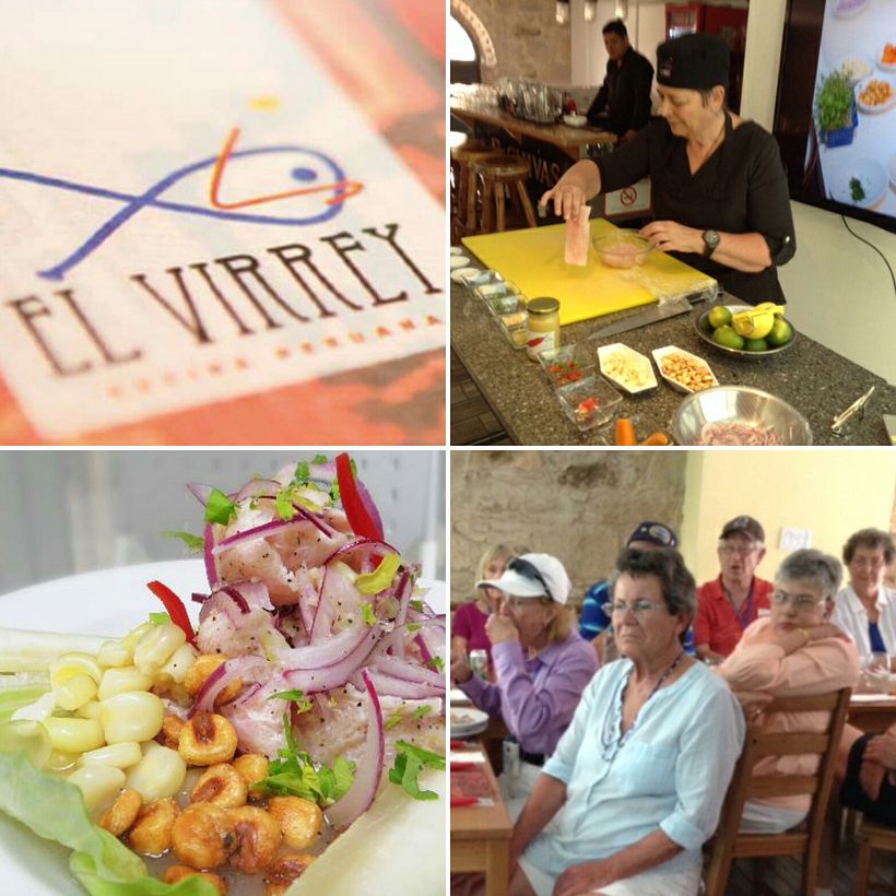 Preparando y compartiendo Ceviche de Pescado y de Champiñones