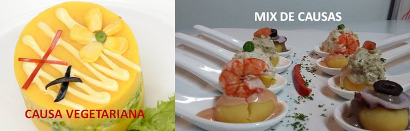 Causa Vegetariana y Mix Cucharitas