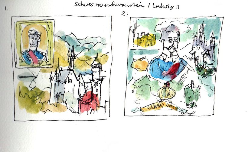 Schets voor eindproject. Gekozen voor compositie links portret.