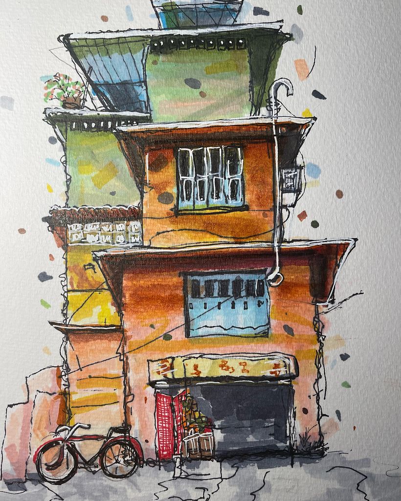 My project for course: Expressive Architectural Sketching with Colored Markers 4