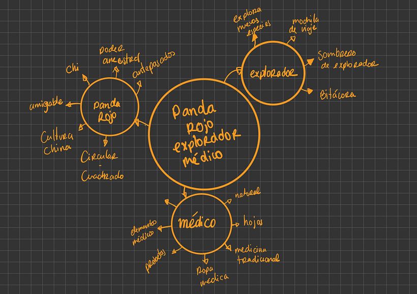 Me gusto la idea de panda rojo, consideré que tenía buen potencial como idea.