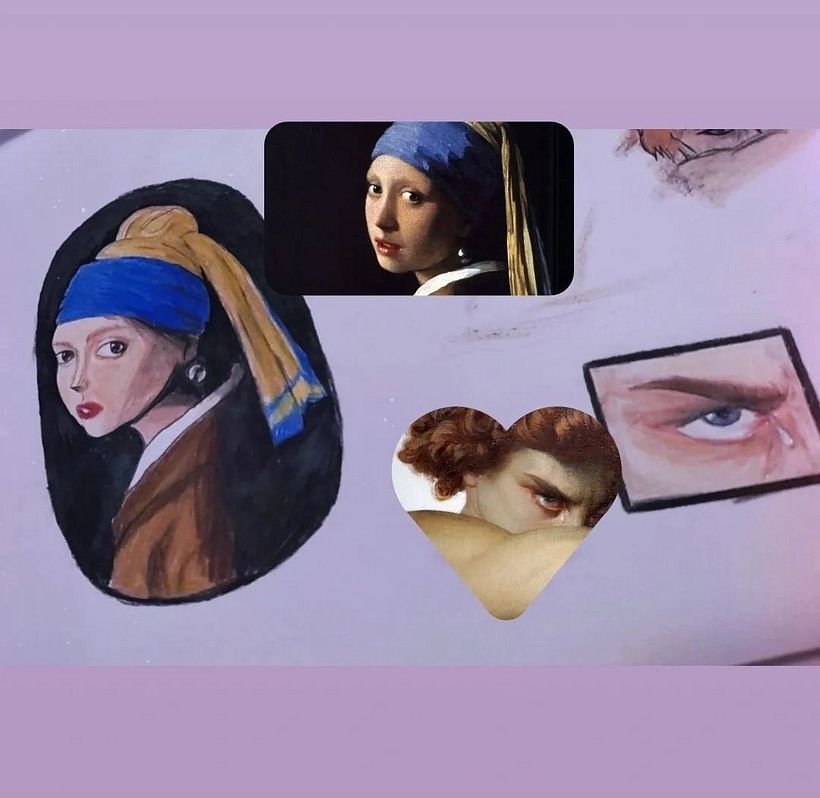 Tentando imitar quadros famosos