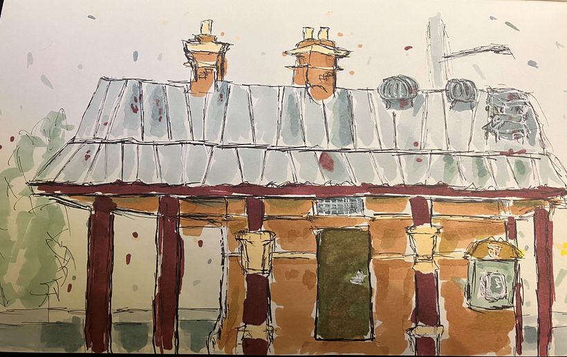 Train Station, squished the right hand side a bit I ran out of room.