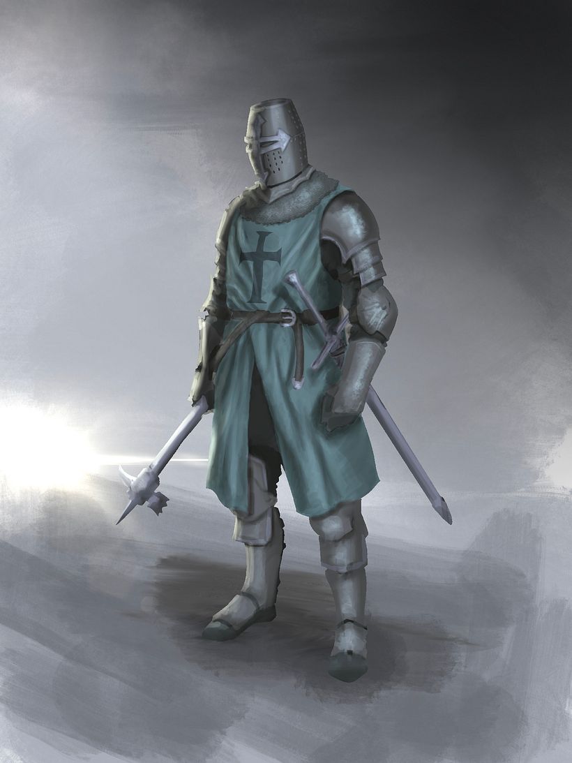 Templar Knight - Ilustrasi tradisional