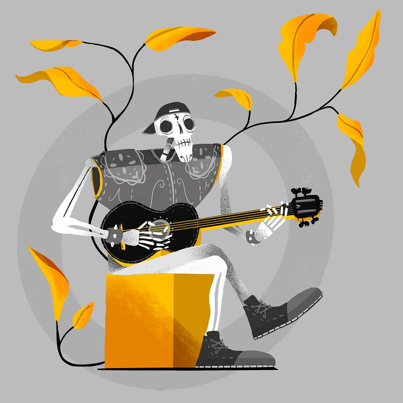 Dia de los muertos - Ilustración tradicional