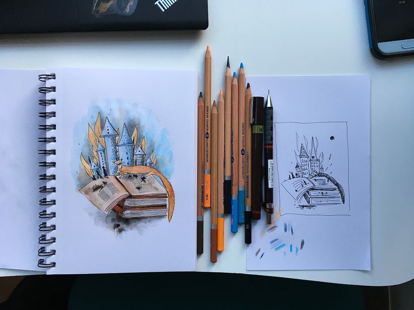 “Inkheart”: My project for course: Illustrated Stories: From Idea to Paper 8