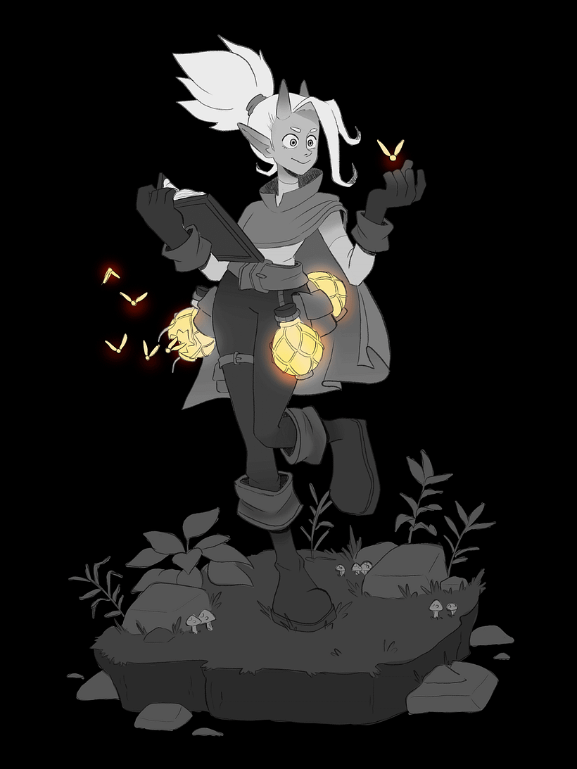 Siempre es bueno planear los valores de la ilustración. 