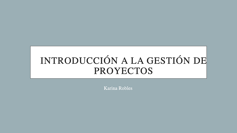 Mi proyecto del curso: Introducción a la gestión de proyectos 2