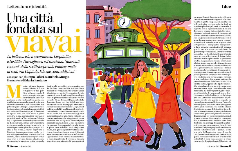 Il layout definitivo con l'illustrazione di Marta Pantaleo