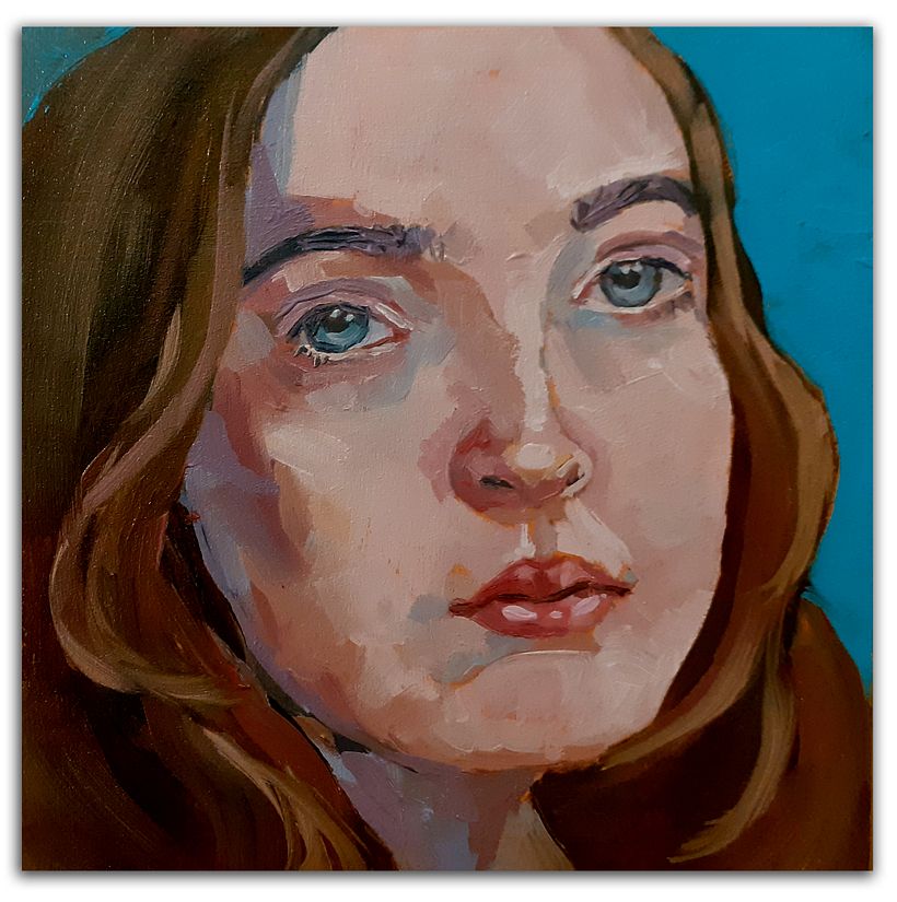 I managed to mess it up halfway to the end - somehow her mouth became smaller and the eye lids not so well defined. :(