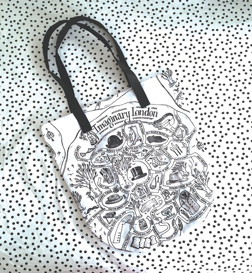 Bucket Tote with leather straps