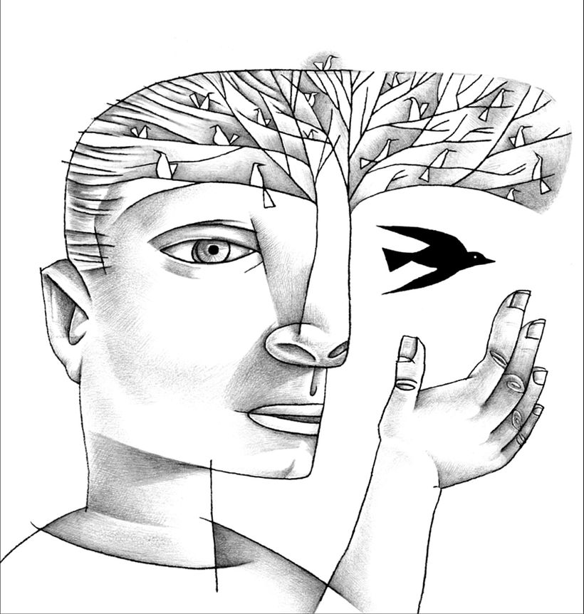 Editorial illustration "On Finding Students of Color", Independent Schools Magazine