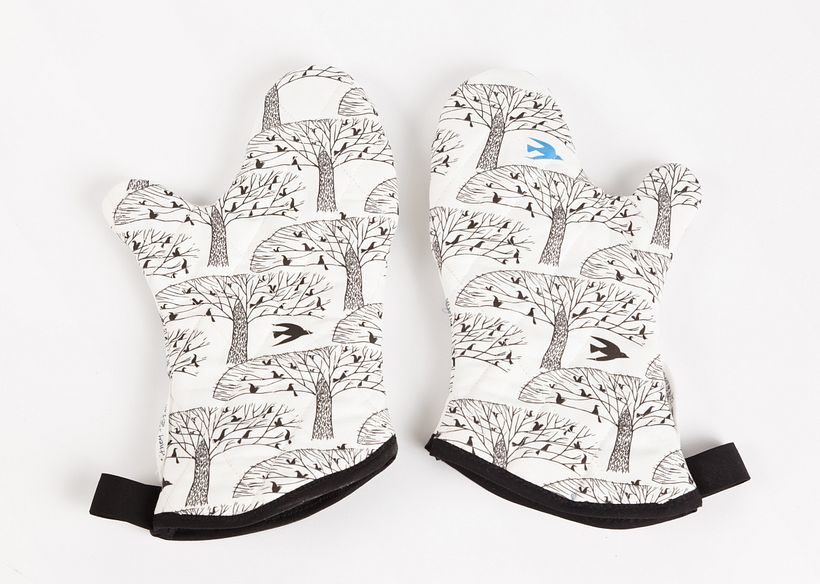 StitchedBirds Oven Mitts