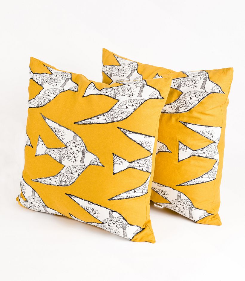 StitchedBird Pillows