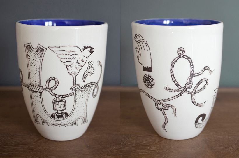 Remembering Rochefort Vase [front + back]
