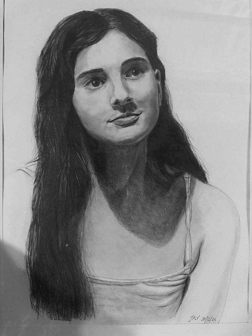 Retrato que regalé a mi hija en el día de su cumpleaños
