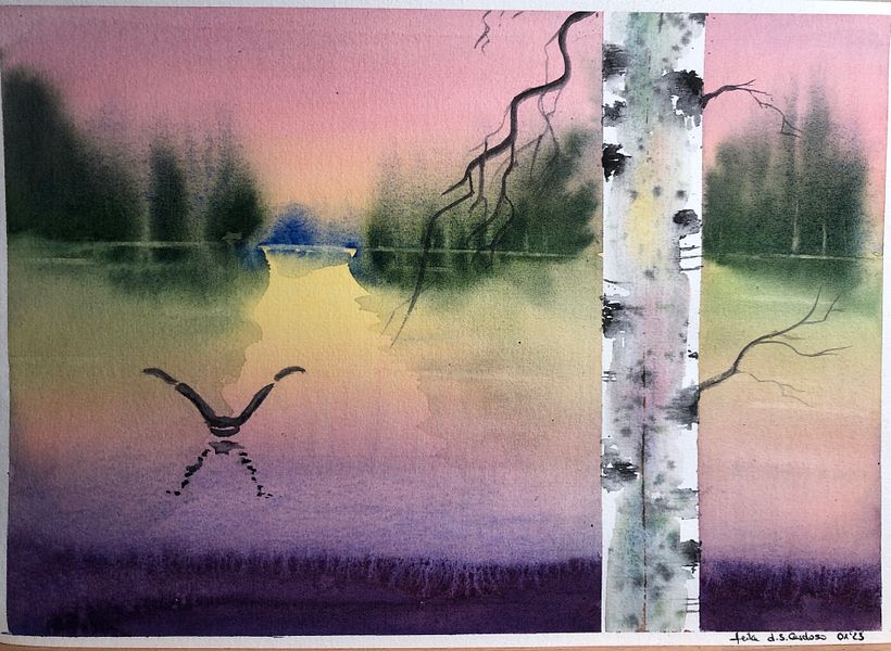 My project for course: Atmospheric Landscapes in Watercolor  1