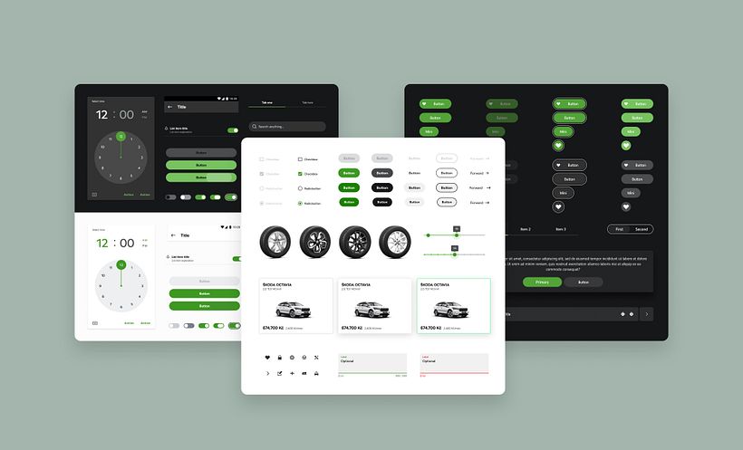 Alcuni esempi di componenti contenuti nel Design System (prima del rebranding del 2022)