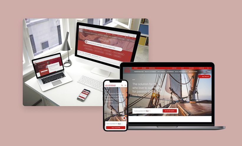 Alcuni mock-up che mostrano degli esempi di schermate, in diversi formati
