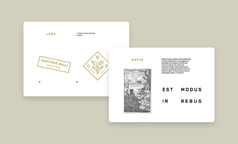 Il logo declinato in due varianti e il motto