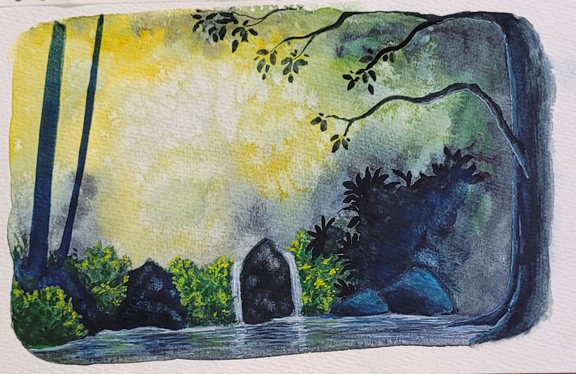 Meu projeto do curso: Pintura de paisagens fantásticas com aquarela e guache 2