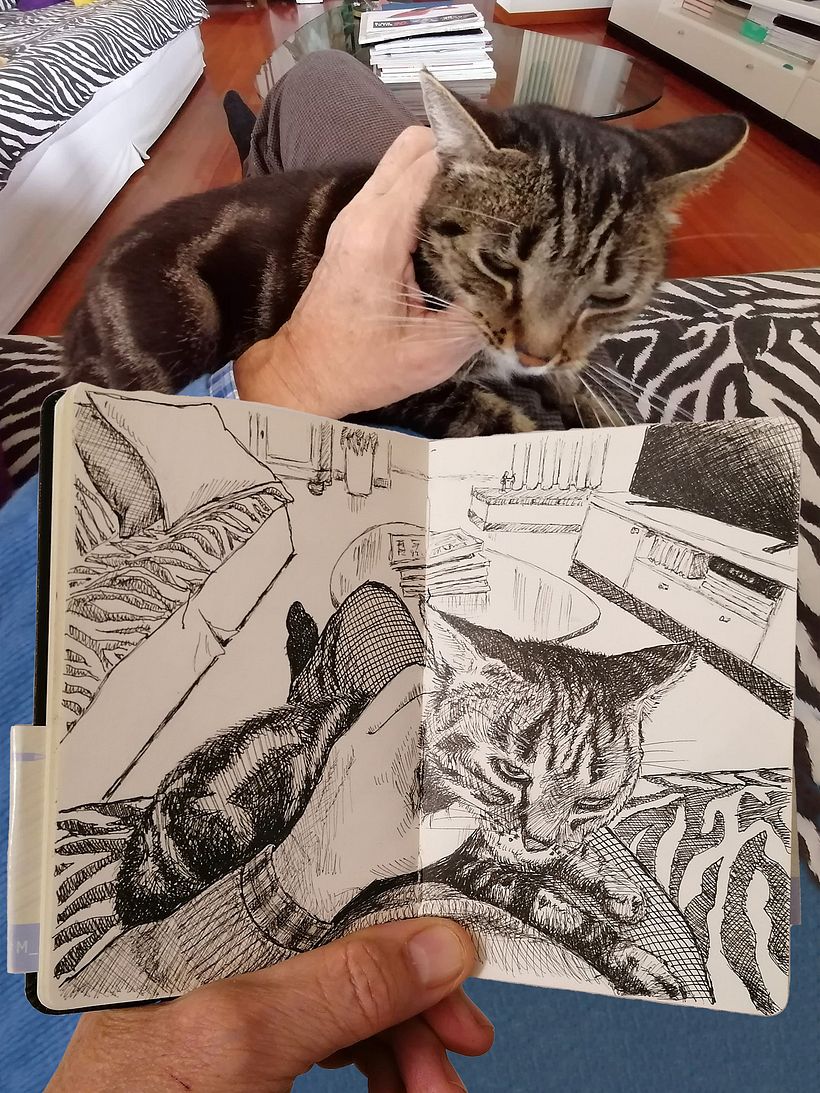 io sul divano con Peggy