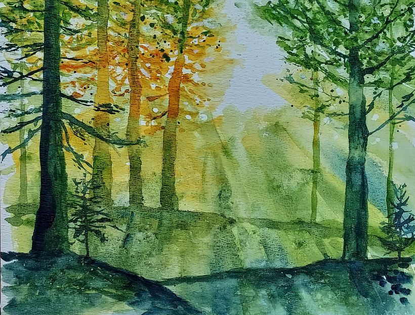My project for course: Dreamy Watercolor Landscapes: Paint with Light 2