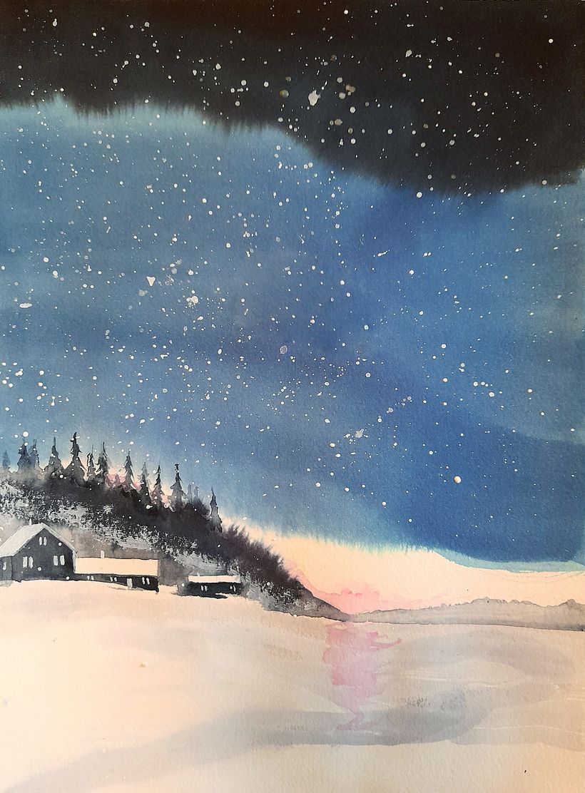 Mój projekt z kursu: Klimatyczne pejzaże wykonane akwarelą 6