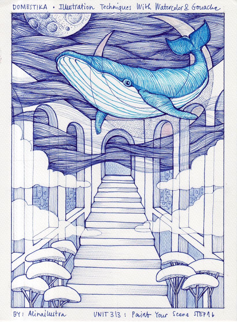 My project for course: Illustration Techniques with Watercolor and Gouache 13