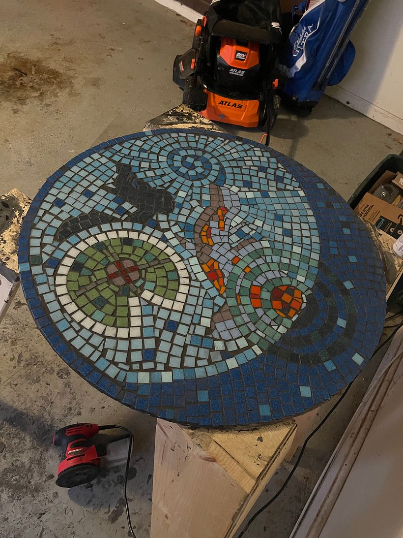 Mosaic with Grouting Complete