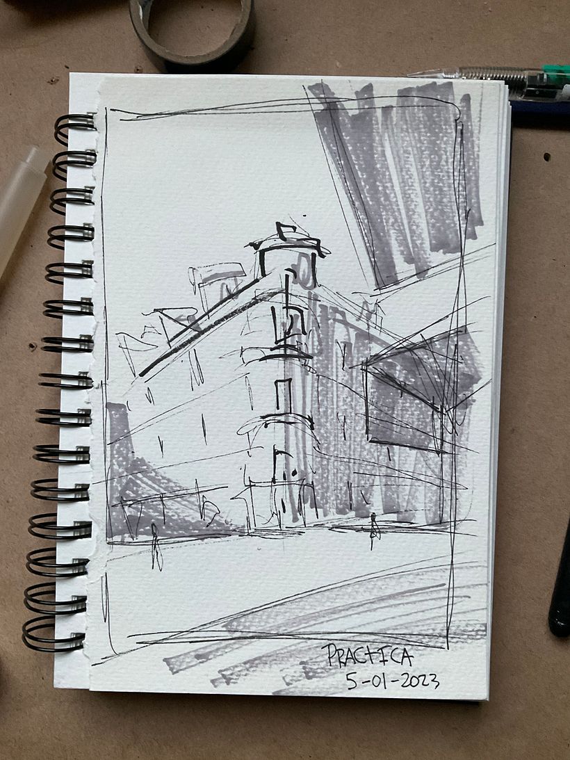 Mi proyecto del curso: Dibujo arquitectónico con acuarela y tinta 2