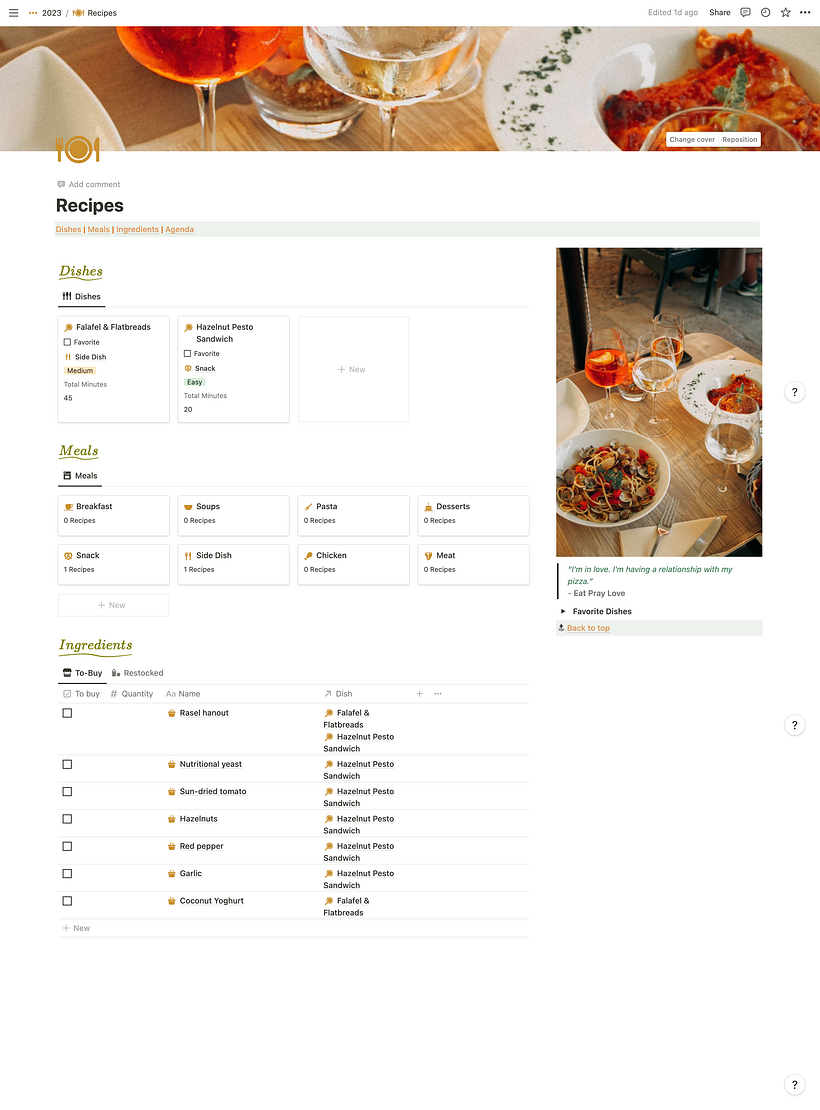 My project for course: Introduction to Notion for Creative Projects 3