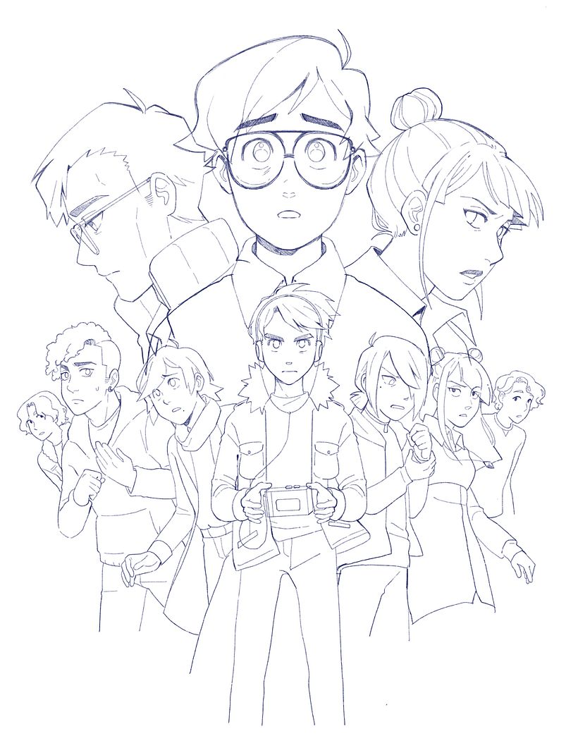 Poi pulisco ogni personaggio su un livello a parte per mantenere le cose in ordine, anche questa è una cosa che faccio in Procreate.