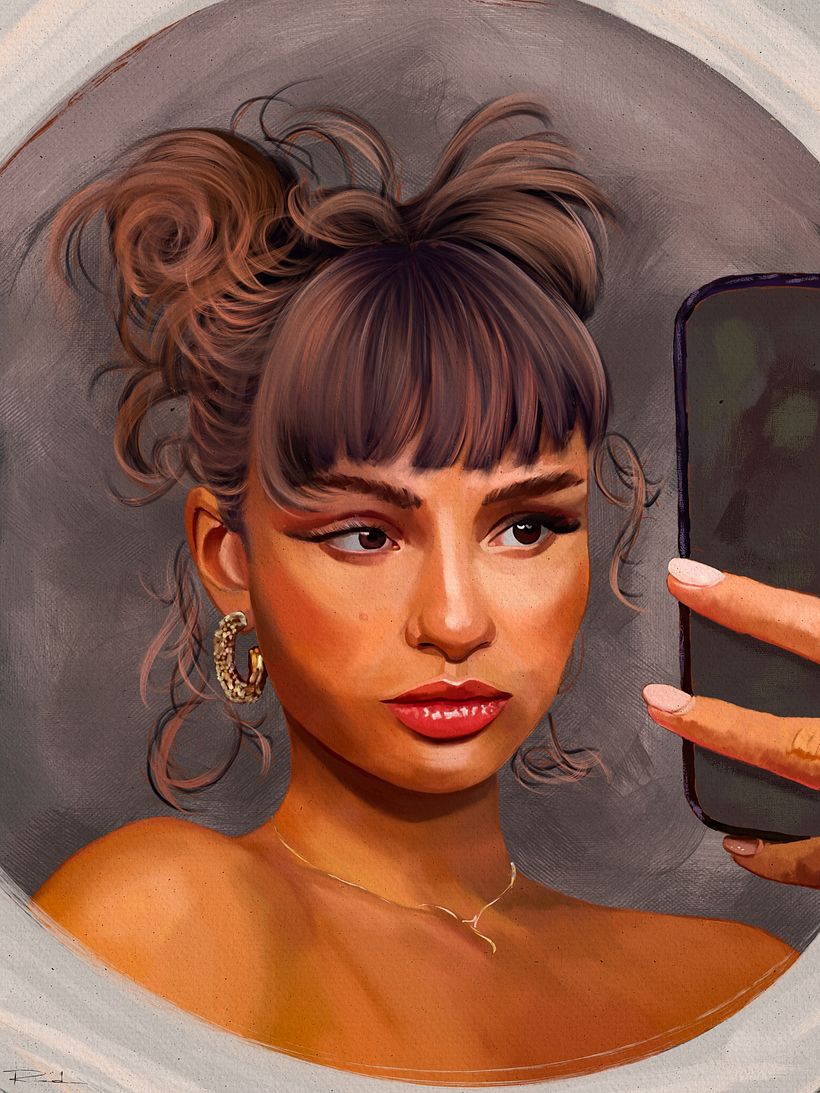 She is Stilla Tonik - My Project in Portrait Painting by Rod Lovell