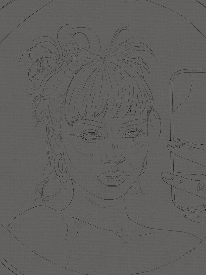 She is Stilla Tonik - My Project in Portrait Painting by Rod Lovell