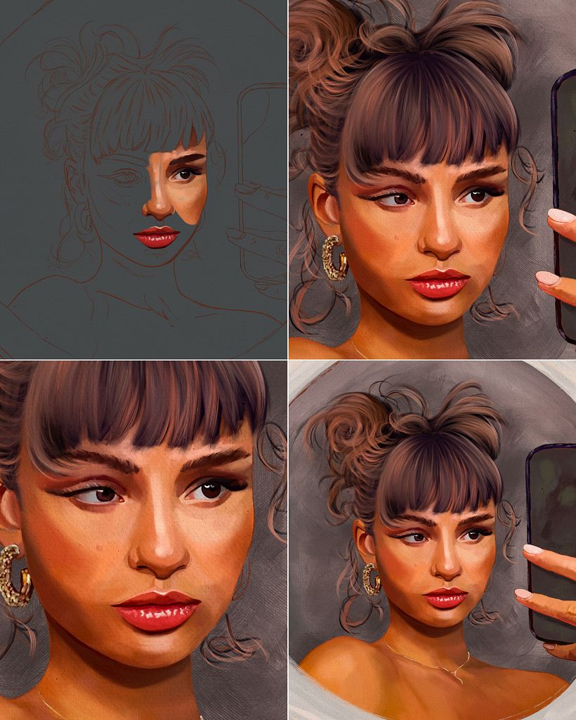 She is Stilla Tonik - My Project in Portrait Painting by Rod Lovell