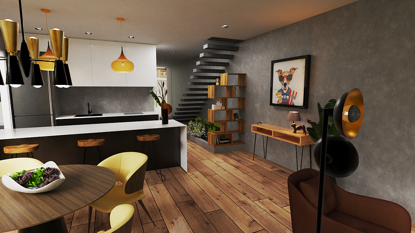 Meu projeto do curso: Render de interiores com SketchUp e V-Ray Next 5