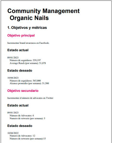 Mi proyecto del curso: Fundamentos del community management 1