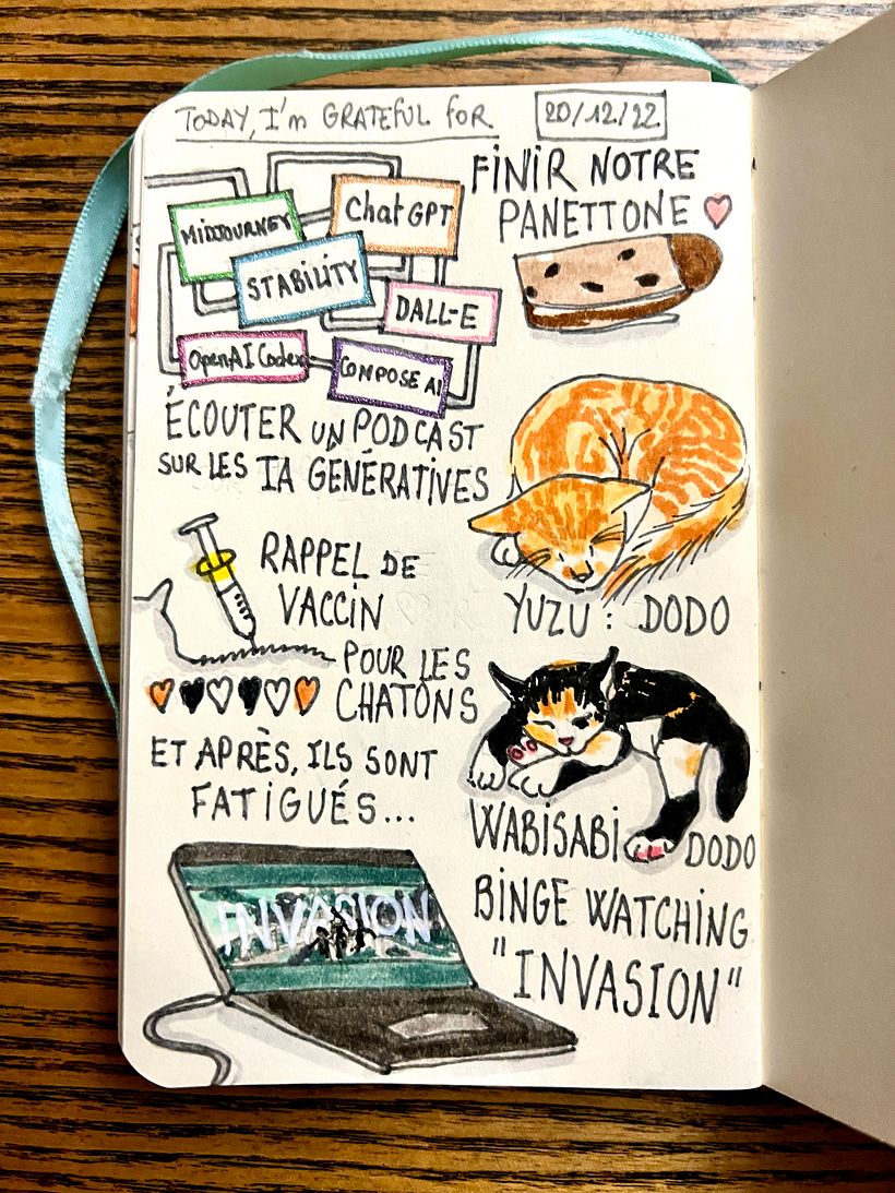 I listened to a podcast about Generative AI, we took kittens for their 2nd shot, then I binge watched the series Invasion