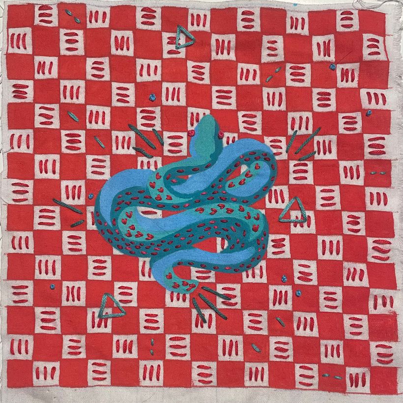 My project for course: Embroidery and Fabric Painting for Beginners 3