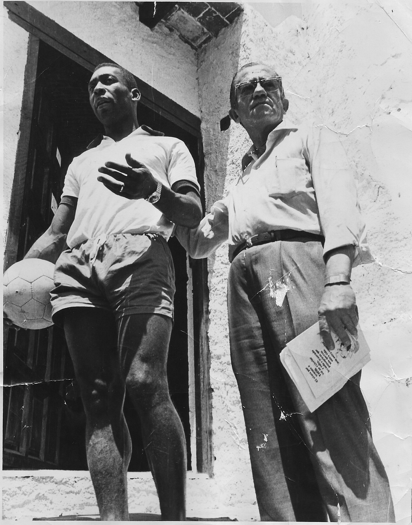 Pelé con mi abuelo Fausto Ponce durante la Copa del Mundo de México 1970.