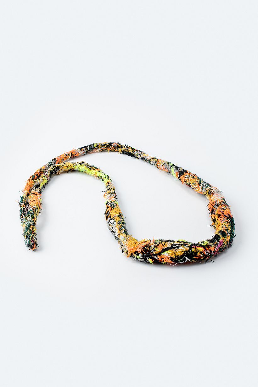 Collar "Micelios", hilachas/fieltro/Plata 950.