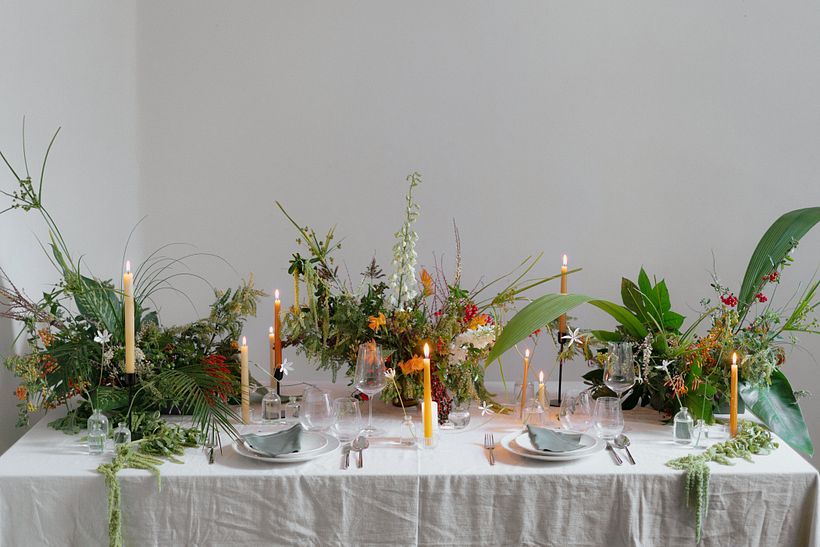 Mismos materiales, estilismos diferentes - Diseño floral y vegetal