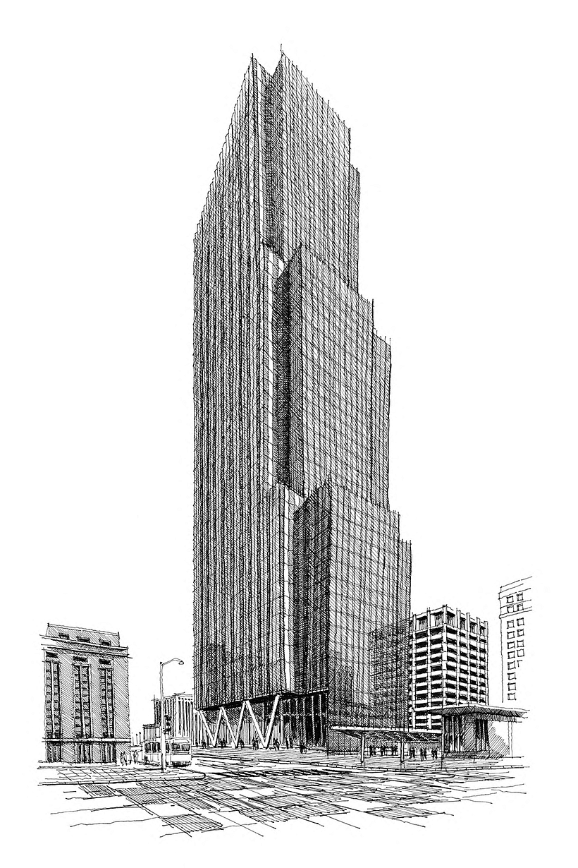 Chicago! 100% black ink (no brushes)