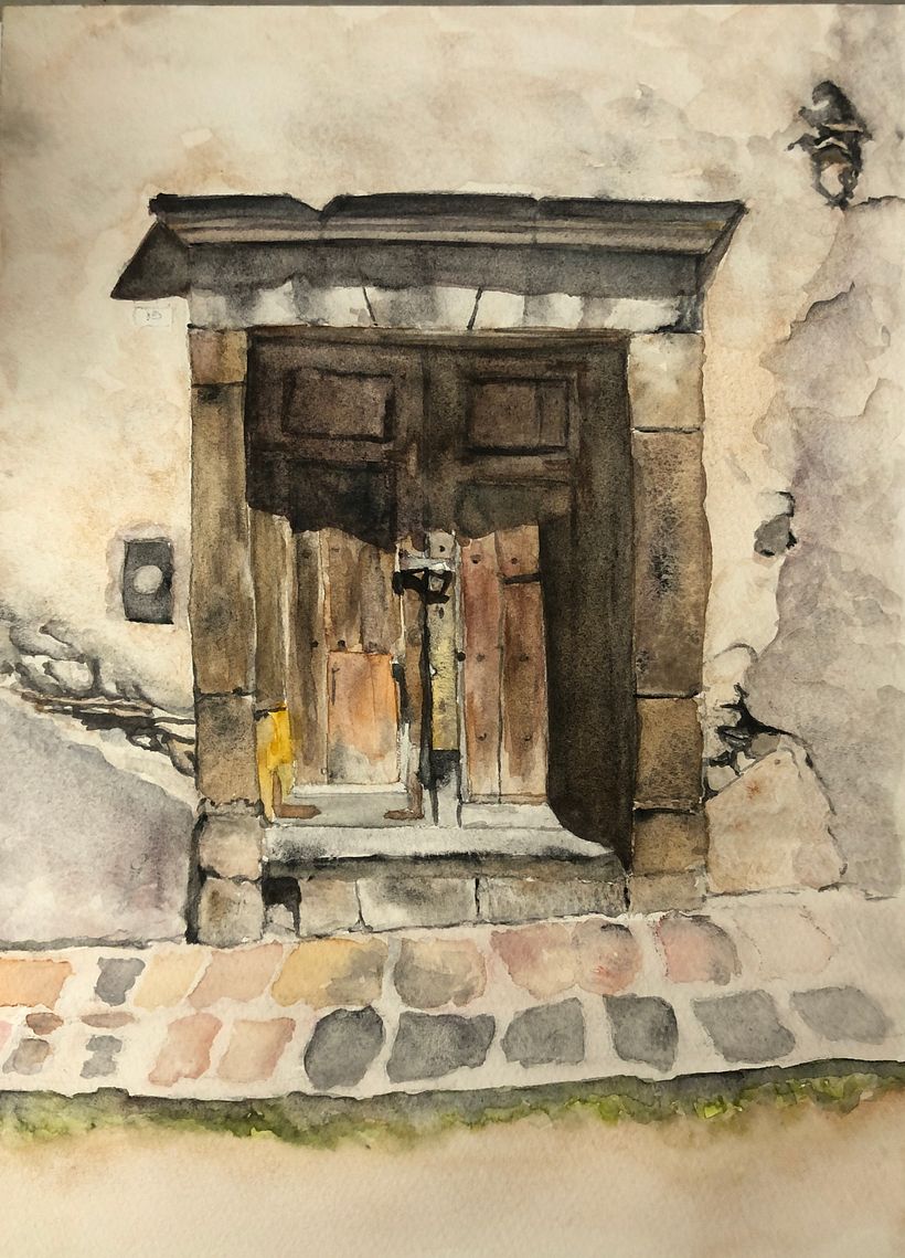 I painted this copy of the door before I took your class.