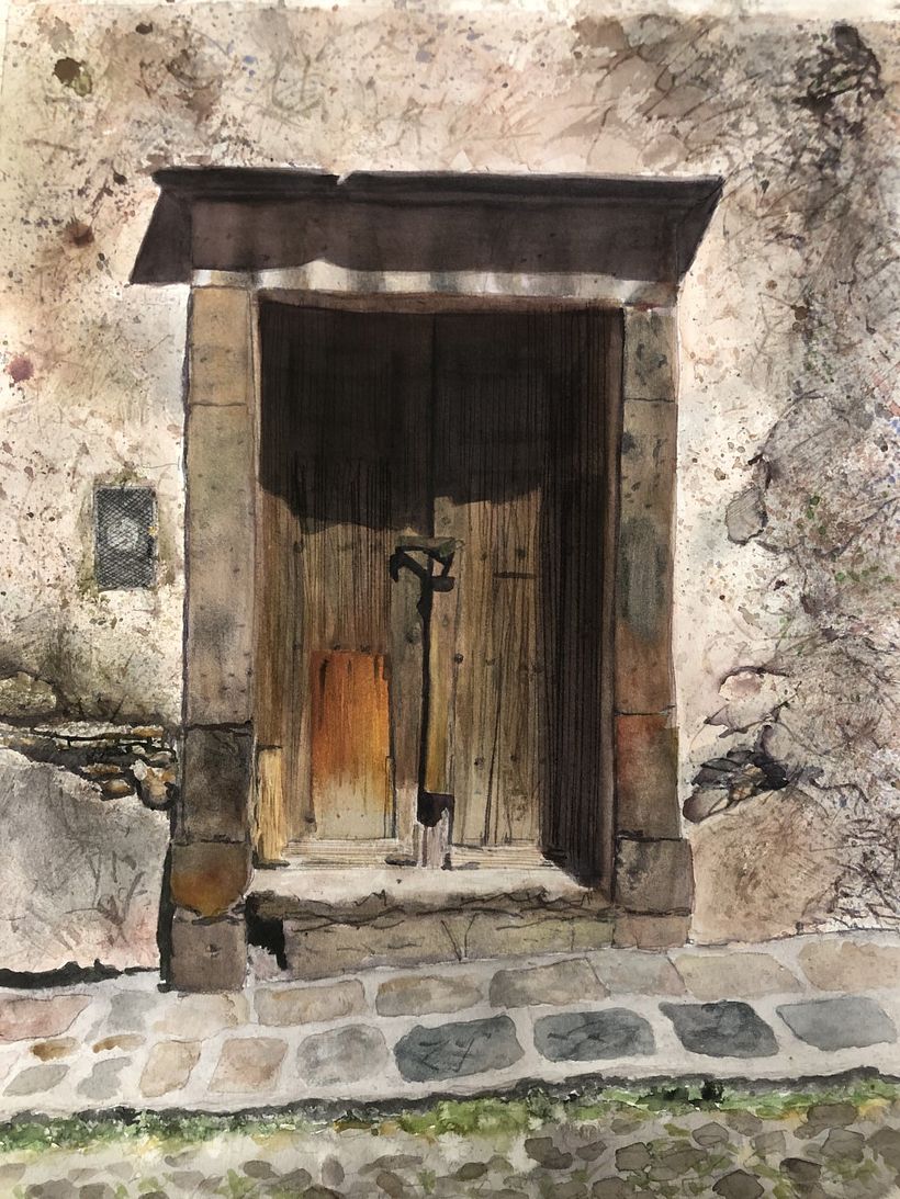 This is the image I was able to do after the class once I learned all the textural techniques.