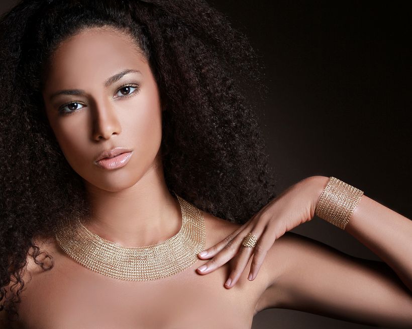 Cleopatra statement necklace, wire crochet gold necklace   5