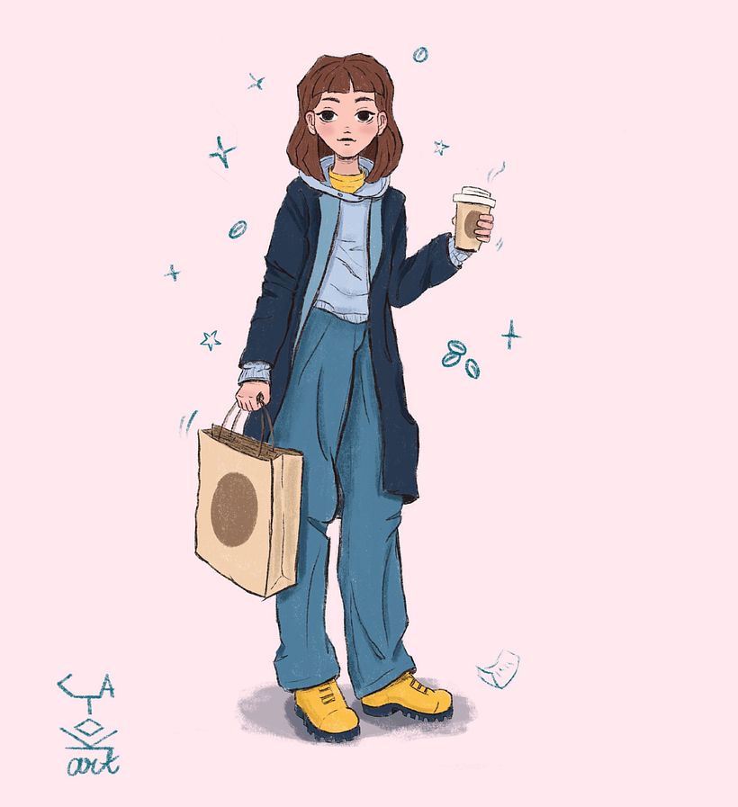 Casual outfit, going from supermarket