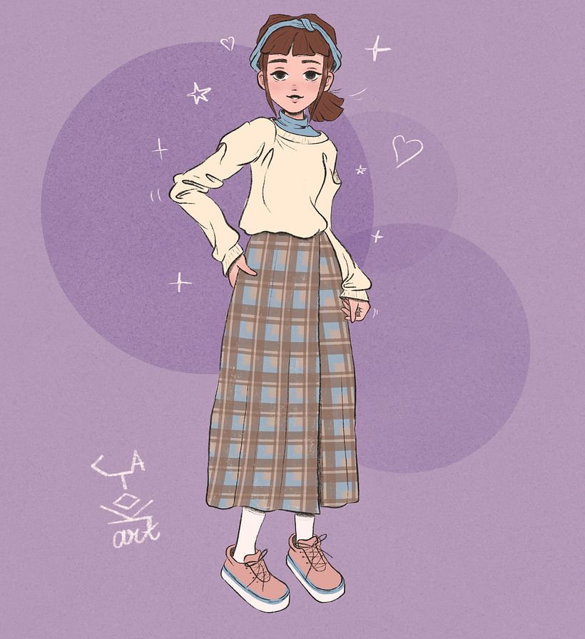 The oufit she choose to walk around the city